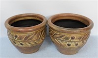 Pair of Matching Pottery Planters