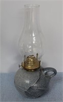 Signed Art Pottery Oil Lamp