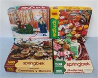 Lot of 4 Springbook Jigsaw Puzzles