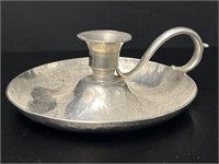 Canadian Pewter Chamber Candle Holder