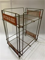 Vintage Vesta Glass Wire Rack Store Display