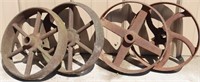 4) 12" Diameter Steel Wheels