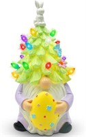 Easter Gnome Decoration Lighted Up Tree