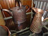 2 Alligator Hide Patterned Watering Can & Pitcher