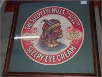 Sleepy Eye Mills Barrel Label Framed Print