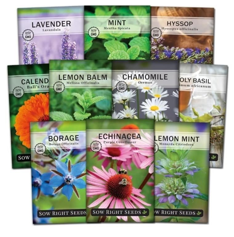 New, Sow Right Seeds - Large Herbal Tea Garden
