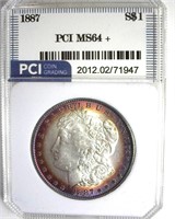 1887 Morgan PCI MS64+ Purple Rim