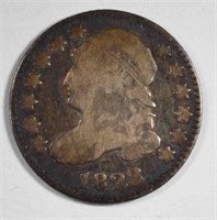 1823/2 CAPPED BUST DIME, FINE