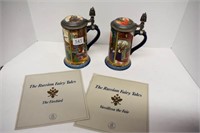 2 Russian Fairytail Beer Steins & The Red Knight