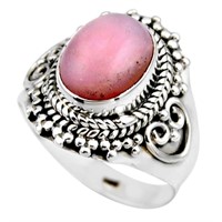 Natural 4.07ct Pink Opal Ring