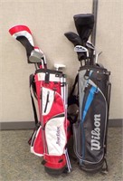 (2) SETS OF YOUTH GOLF CLUBS-WILSON & JUNIOR EDGE.