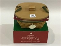 2005 Longaberger Tree Trimming Tinsel Basket w/