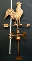 Metal rooster weathervane