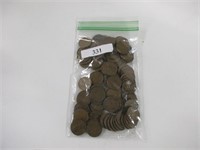 Approximately 100 wheat back pennies