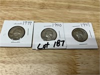 1939,1940, & 1941 Quarters
