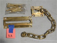 Brass Door Chain Guard w/ Screws