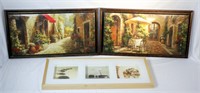 3 Nice Art Pieces Two Old World Italy One Photo