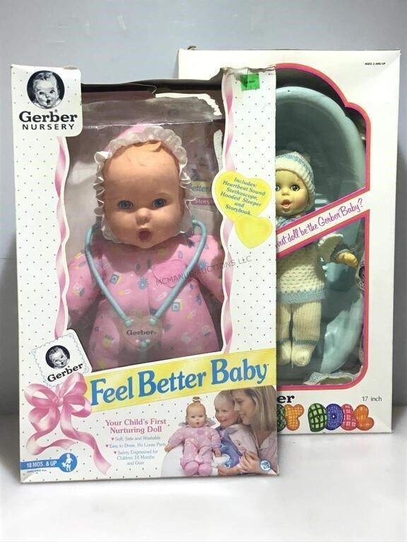 2 NIB vintage Gerber baby dolls.