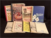 (9) Assorted Cookbooks
