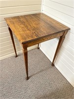 Small antique solid wood table 29” x 24” x 24”
