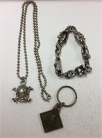 Necklace, Bracelet And Keyring