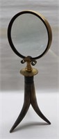 Antique Tabletop Horn Footed Magnifying Glass