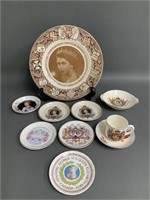 Grouping of Royalty Plates and Pin Dishes
