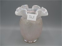 Fenton pink opal 5" Daffodil vase