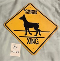 Doberman Pinscher Xing Sign