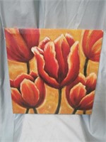 STRETCHED CANVAS TULIP PRINT*MODERN  ART DECOR