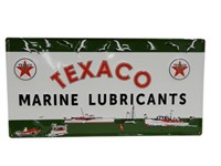 TEXACO MARINE LUBRICANTS S/S METAL EMBOSSED SIGN