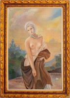 Bruckner Leda and the Swan Oil on Canvas