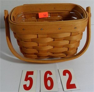 Small basket with plastic liner