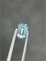 0.90 carats Emerald shape natural Swiss Blue Topaz