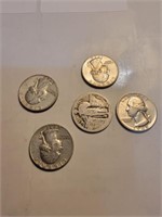 Silver quarter lot (5)