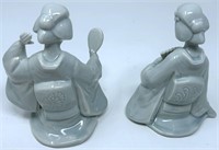 Pair of Japanese Geisha Figurines - 1