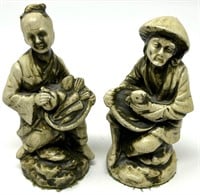 Older Chinese Couple Figurines