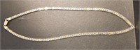 Sterling silver herringbone necklace 18"