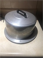 Cake pan with lid aluminum