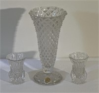 Lead Crystal flower vase/toothpick holders