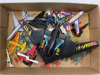 LARGE FLAT OF TOY AIRPLANES