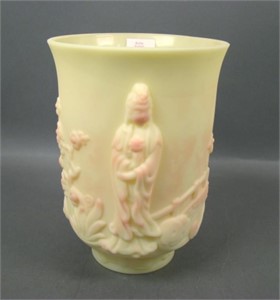 Fenton Burmese Empress Vase