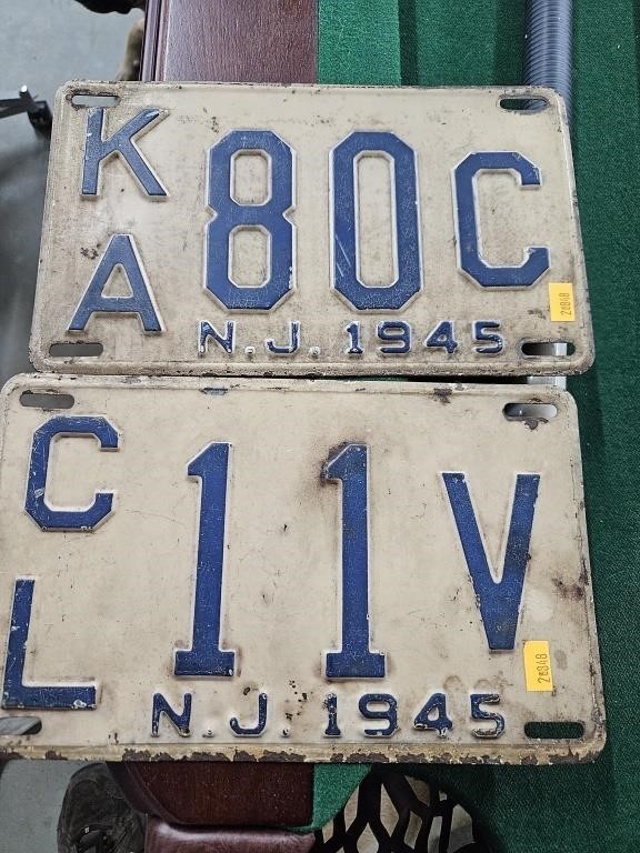 Vintage license plates