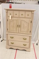 Pickled Finish Linen Press Chest ~ 36" x 18" x 52"