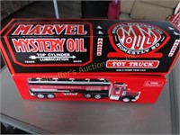 2 Marvel Toy Trucks- Oil Tanker & Flatbed truck