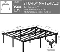 $95 20 Inch Tall Platform Bed Frame Queen Size