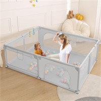 FM3515  COMOMY Baby Playpen, 79" x 63" Toddler Pla