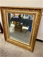 Vintage large gold framed mirror
