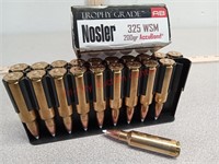 20 rds Nosler 325 wsm ammo ammunition