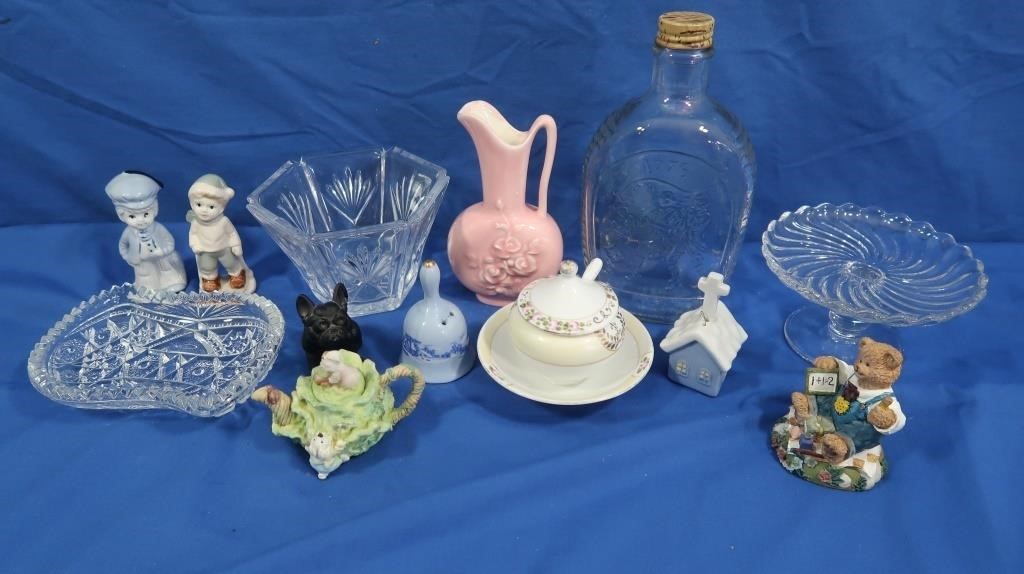 Glassware, Figurines, Ceramic Sugar